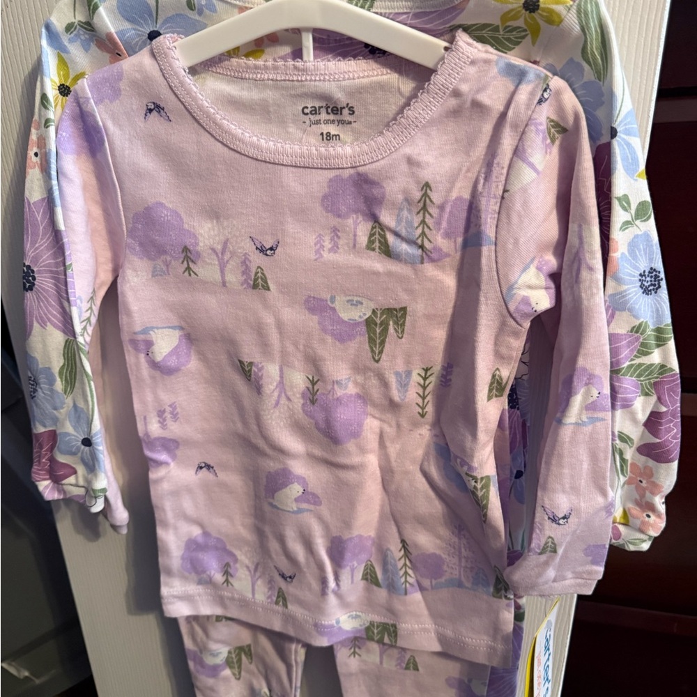 Carter's Light Pink and Lavender Pajama Set